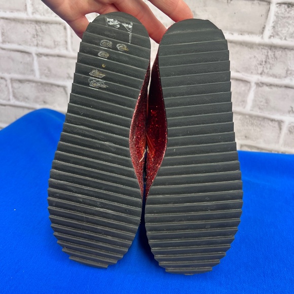 ❤️NWOT |•TRICKZ N TREATZ DOLLS KILL•| Glittery Red Platform Boots Size 8 - Picture 7 of 14